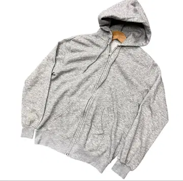 80s 집업 후드티 서리 내린 듯한 그레이 알루미늄 지퍼 YKK