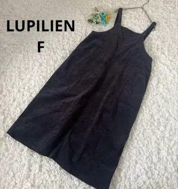 루필리안 코듀로이 오버롤 스커트 점프 스커트 차콜 그레이 F