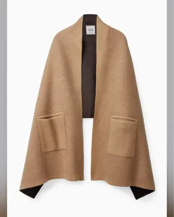 COS 울 니트 케이프 베이지 / 브라운