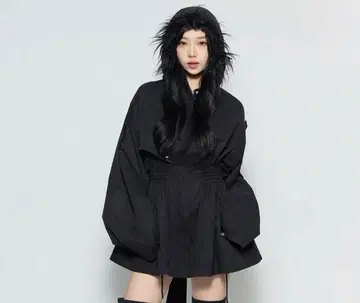 S fur embroidery trench short