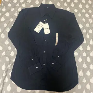 MUJI 레귤러 카라 셔츠 S 블랙