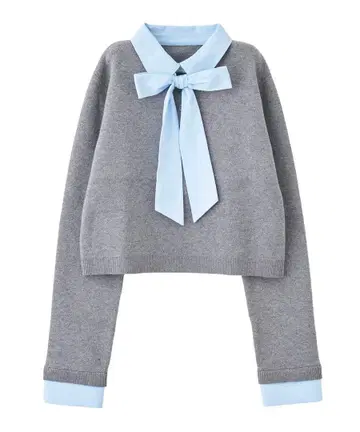 LILLIAN CARAT 보타이 리본 도킹 니트