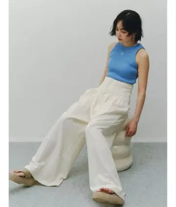 FRAY ID/하이웨스트 와이드 레그 팬츠