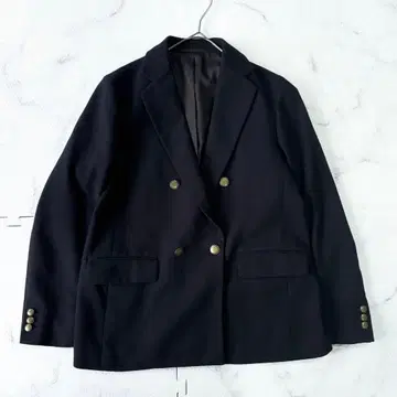 새상품급 유니클로 UNIQLO 네이비 골드 버튼 테일러드 자켓 M