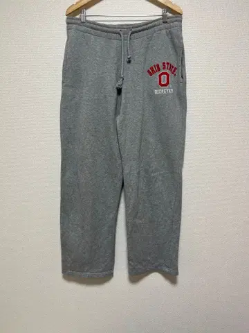 빈티지 칼리지 로고 스웨트 팬츠 그레이