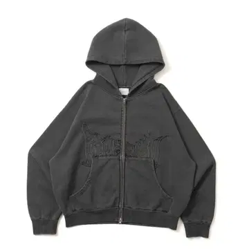 BU pigment zip hoodie 블랙 L