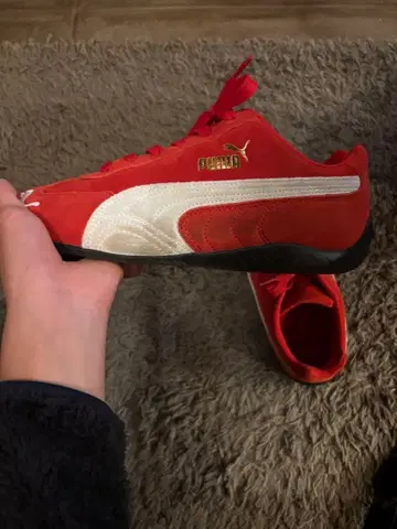 PUMA 스피도캣 스웨이드 스니커즈 레드/화이트 박스 포함