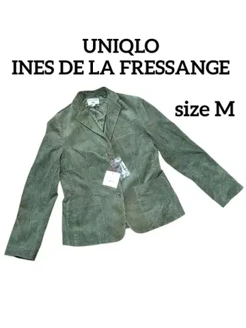 미사용 새상품 UNIQLO x 이네스 코듀로이 자켓 그린 카키계 M