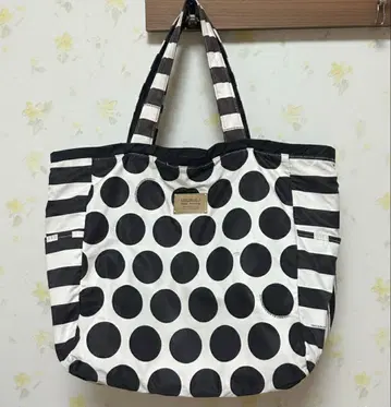 도트 스트라이프 토트백 리버서블