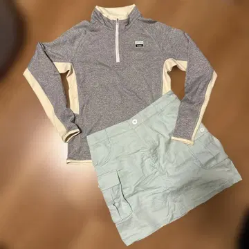 골프웨어 세트 하프 지퍼 상의와 하의 세트 M 사이즈