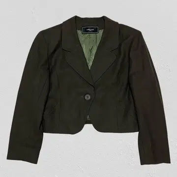 GARRE GLEN 숏 기장 자켓 원 버튼 모 100% 그린 M