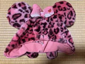 디즈니 미키 귀 달린 레오파드 무늬 모자