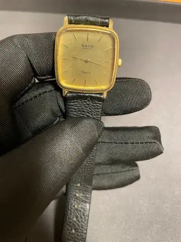 RADO 아날로그 손목시계 골드/블랙