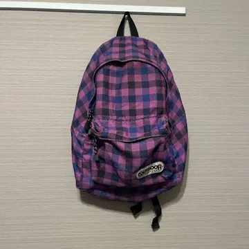 OUTDOOR 체크 무늬 백팩