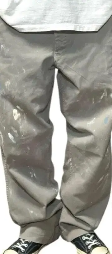 FULLCOUNT 헤링본 워크 팬츠 치노 트라우저 페인트 칠