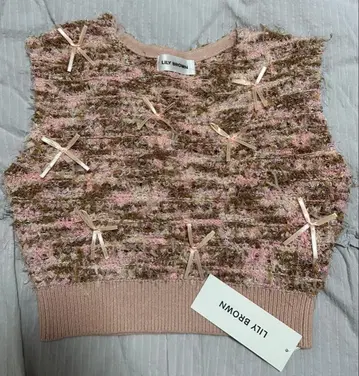 택 포함 미사용 새상품 릴리 브라운 니트 베스트