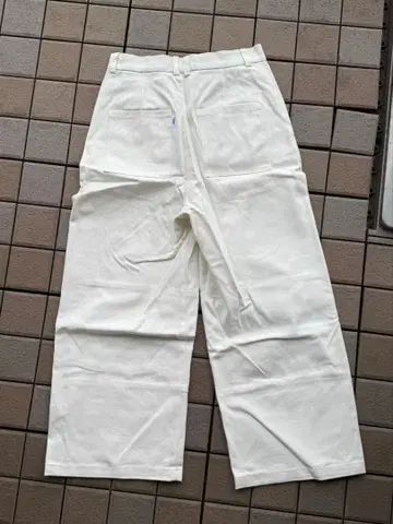 양거송 YongerSong 화이트 와이드 팬츠 더블니 카고