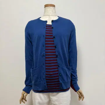 마크제이콥스 앙상블 보더 니트 긴팔 블루 퍼플 S