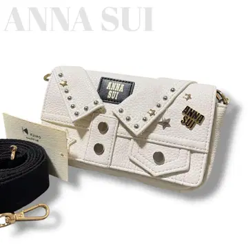 레어 안나수이 숄더백 스터드 미니백 자켓 디자인 화이트