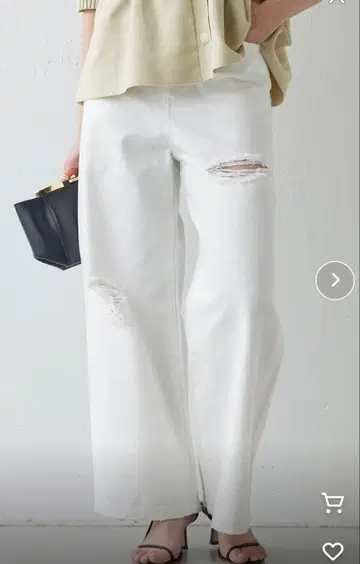 개럴개런트 와이드 데님 팬츠 화이트 0 2024SS 2.4만