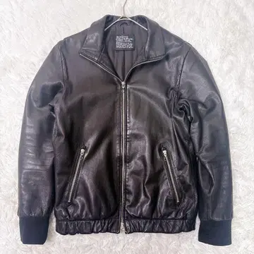 양가죽 나노 유니버스 블랙 주름 봄버 라이더 자켓 싱글 쇼트 기장