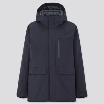 유니클로 하이브리드 다운 파카 사이즈 L 네이비 새상품급