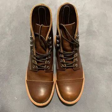 새상품 브라운 가죽 하이컷 부츠