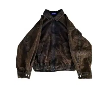 데님 자켓 멋스러운 그런지 Y2K 브라운 남녀 공용