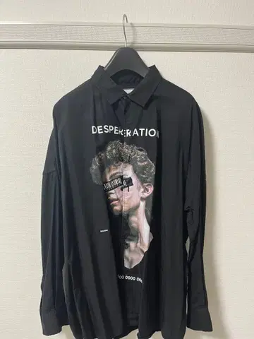 SHAREEF 그래픽 프린트 긴팔 셔츠 M