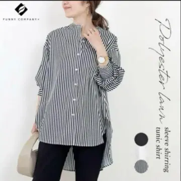 Aletta vita 셔츠 튜닉 블라우스 스키퍼 셔링 미사용