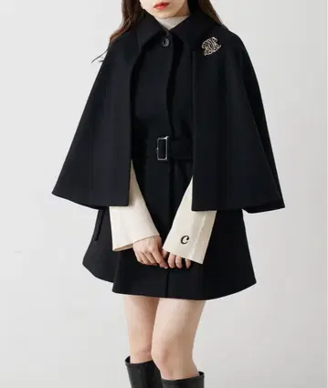 Chico 판초 코트 블랙