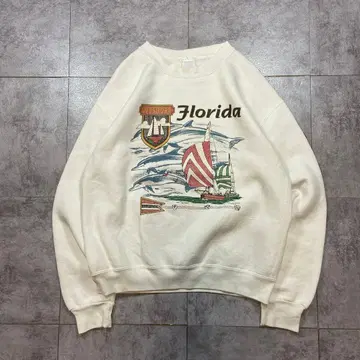 90s USA제 에드윈 플로리다 프린트 빈티지 맨투맨