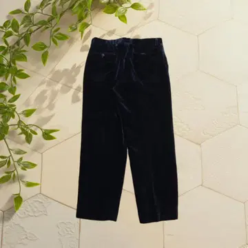 레트로 [빈티지] 블랙 벨로아 슬랙스 L 90s 하이웨스트