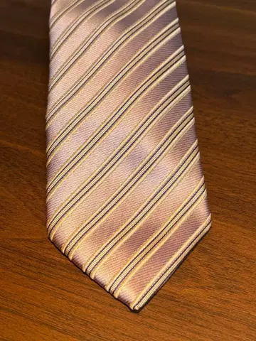 SHIPS 테일러 스타일, 연보라 스트라이프 넥타이, 새상품급