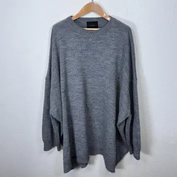 새상품급 남성용 그레이 오버 사이즈 니트 스웨터 초 빅 사이즈