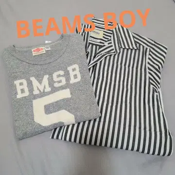 BEAMSBOY T셔츠 & 스트라이프 셔츠 원피스