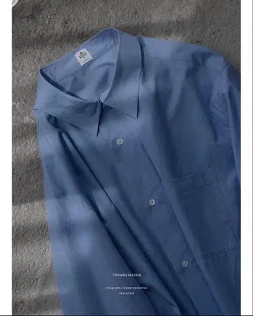 remer THOMAS MASON 파랑 긴팔 셔츠 포켓 부착