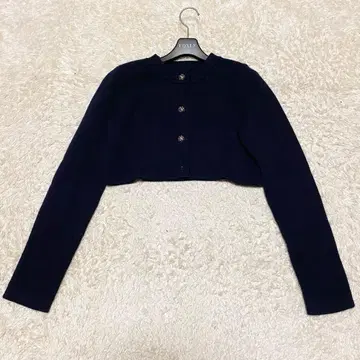 최근 폭시 캐시미어 100% 가디건 볼레로 메탈 버튼 긴팔