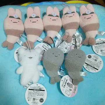 화이트 타이거 블랙 타이거 봉제 인형 8개 세트