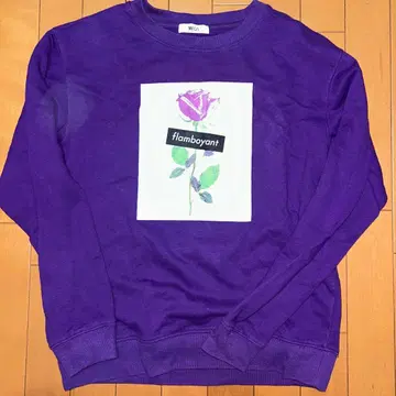 WEGO 보라색 플라워 그래픽 트레이닝복 M