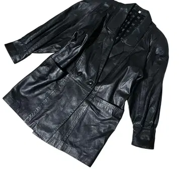 쇼와 레트로 고급 천연 가죽 VERAPELLE 가죽 코트