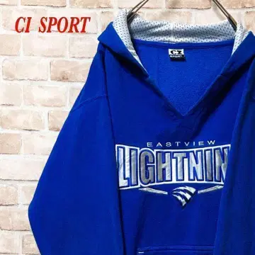 [ 레어 ] CI SPORT 맨투맨 자수 와펜 블루 M