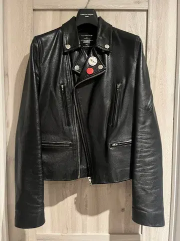 블랙 더블 라이더 자켓