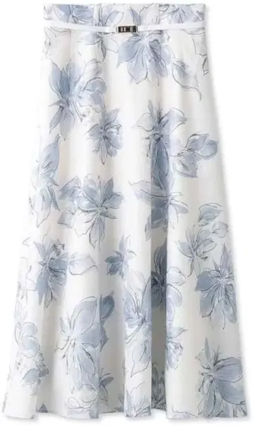 셀포드 벨트 포함 플레어 스커트