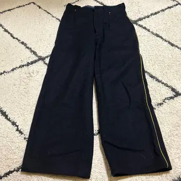 50년대 프랑스군 국경 경비대 빈티지 사이드 라인 울 턱 팬츠