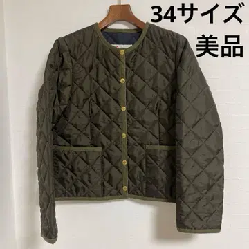 트래디셔널 웨더웨어 퀼팅 ARKLEY 카키 34 사이즈 새상품급