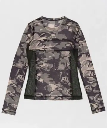 카무플라주 메쉬 패브릭 이너 탑