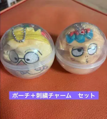 COJI-COJI 미니 파우치 키링 + 자수 참 세트