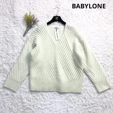 [택 포함 새상품] 바빌론 케이블 V넥 풀오버 라이트 그린