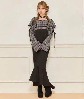 아프레 주르 apres jour 긴팔 플레어 머메이드 원피스